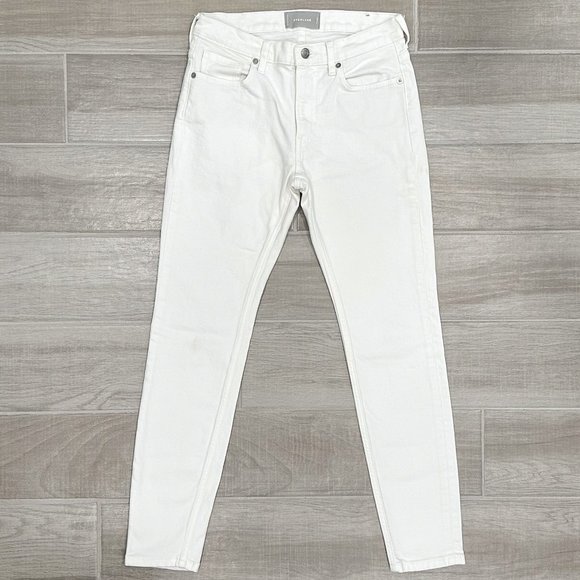 Everlane The Mid-Rise Skinny Ankle Jean in White Denim Women's Size 27 - Picture 1 of 16
